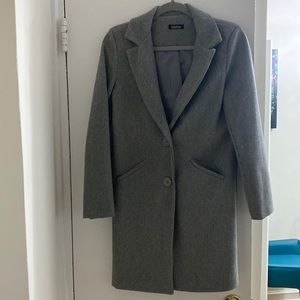 Gray blazer coat